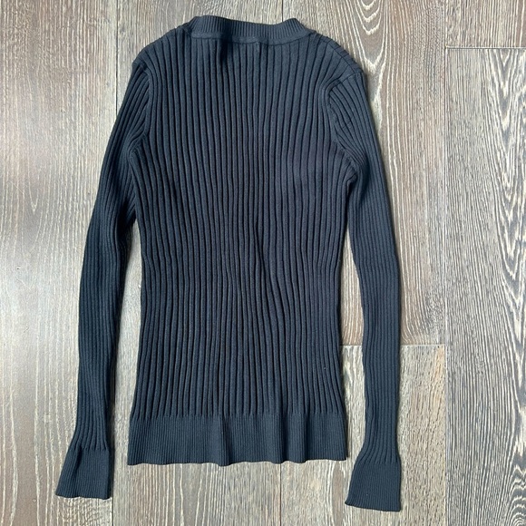 Pierri New York Navy button down cardigan long sleeve sweater. Womens Medium - Picture 2 of 6